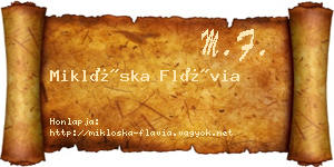 Miklóska Flávia névjegykártya